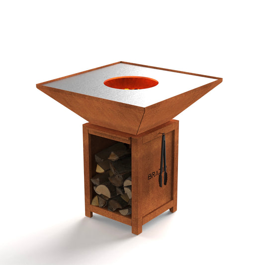 Brasero-plancha carré 840 mm