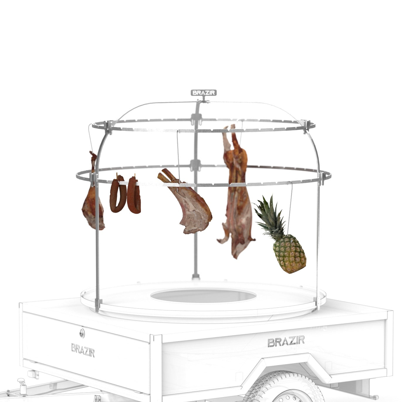 Cage de cuisson & décorative pour remorque brasero-plancha Brazir