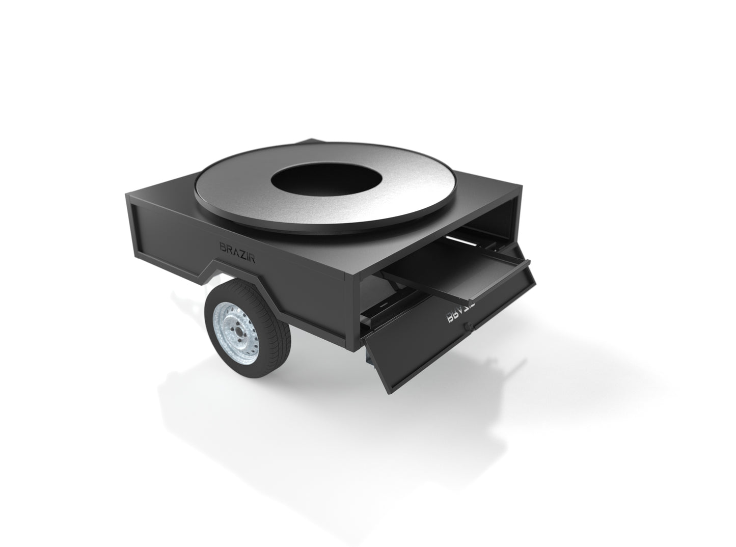 Brazir pro brasero 1500 remorque Noire Thermolaquée