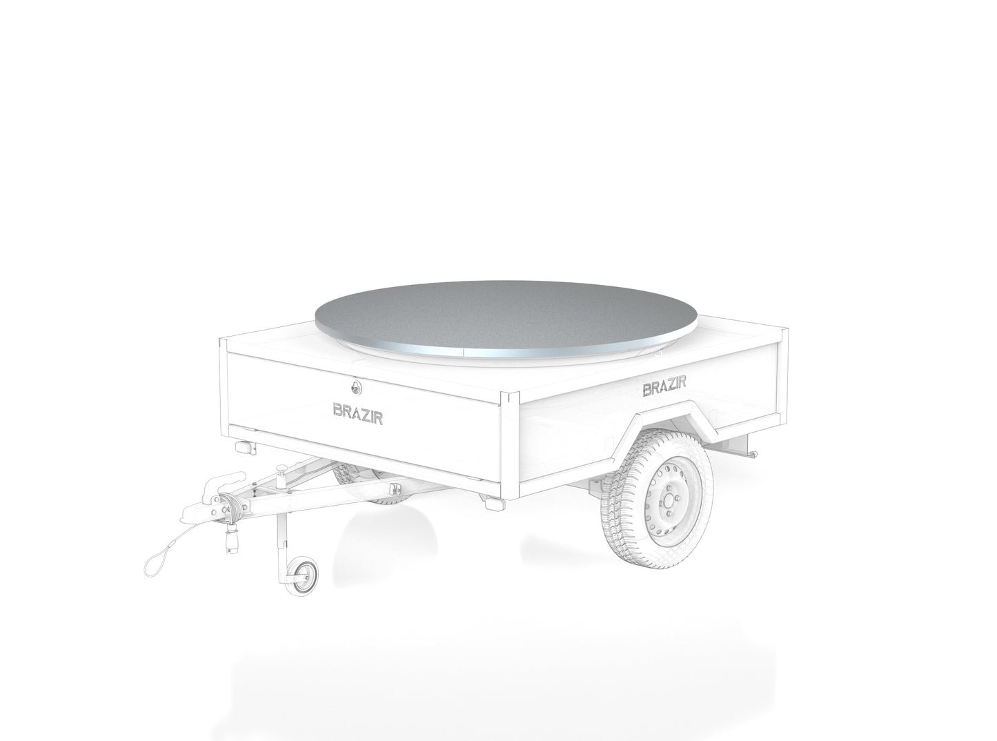 Tôle de protection en acier galvanisé pour remorque brasero-plancha Brazir
