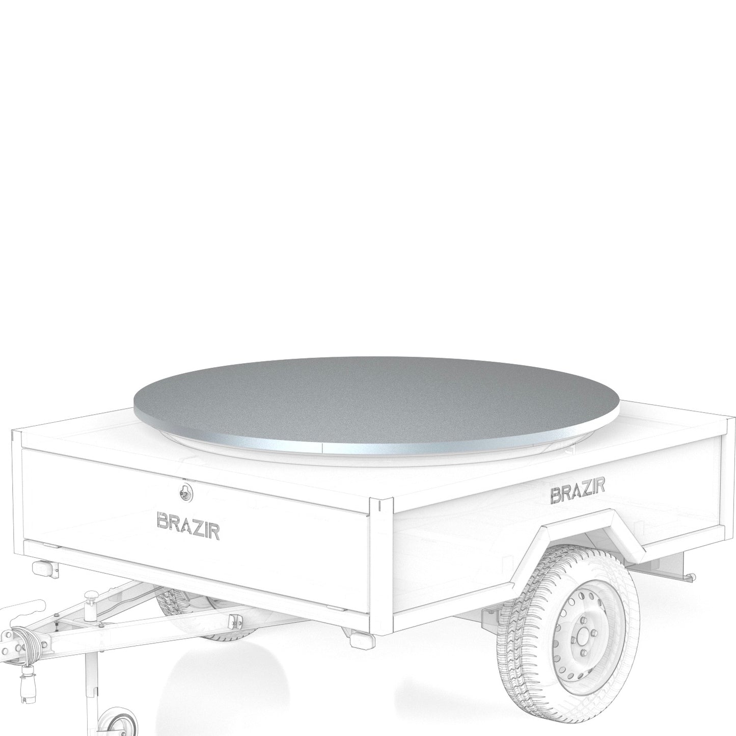 Tôle de protection en acier galvanisé pour remorque brasero-plancha Brazir