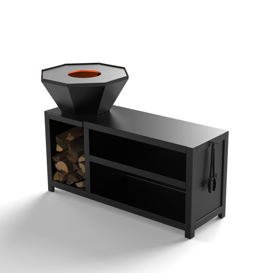Brazir midi octogone 640 noir XL