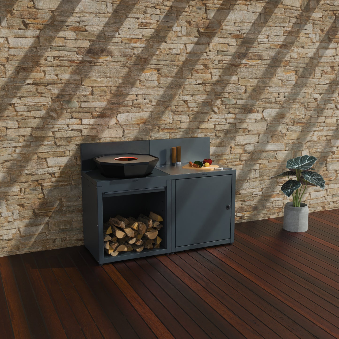 Cuisine 2 modules : brasero + préparation