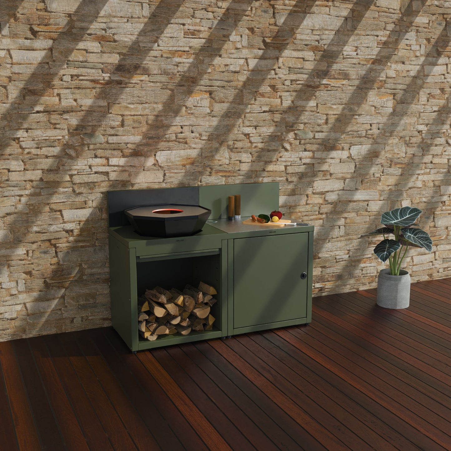 Cuisine 2 modules : brasero + préparation