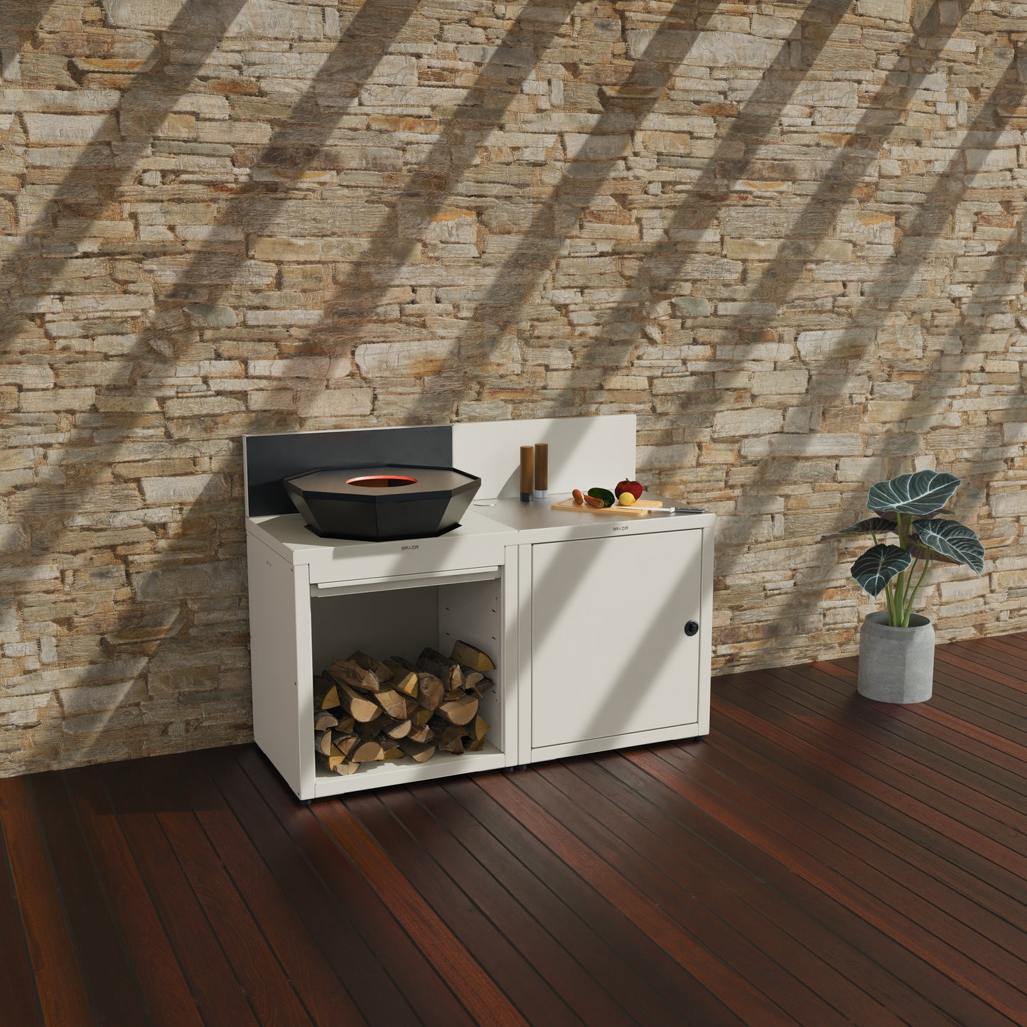 Cuisine 2 modules : brasero + préparation
