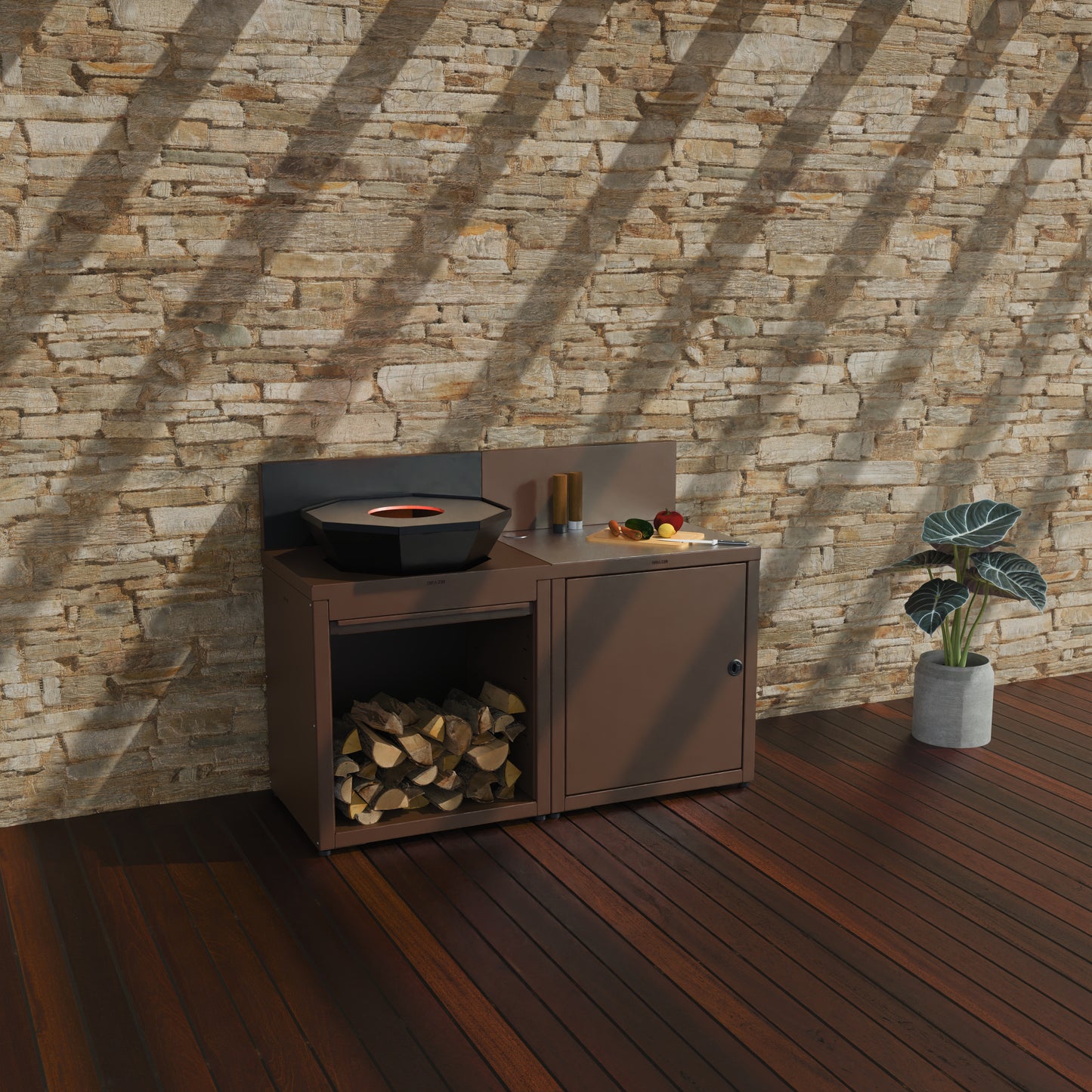 Cuisine 2 modules : brasero + préparation