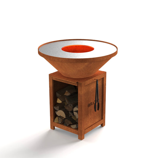 Brazir classique rond 840 finition rouille