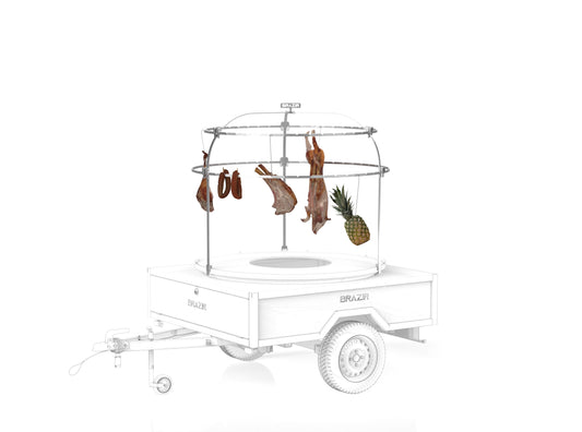 Cage de cuisson & décorative pour remorque brasero-plancha Brazir