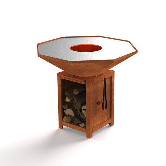 Brazir max octogone 1040 finition rouille