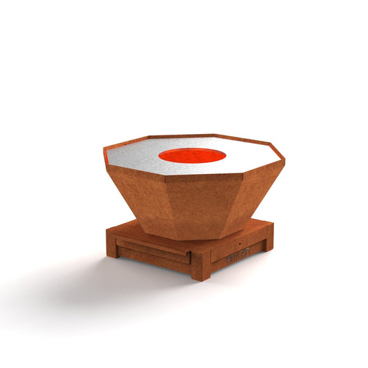 Brazir mini octogone 640 finition rouille S