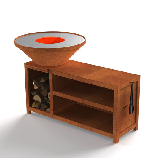 Brazir classique rond 840 finition rouille XL