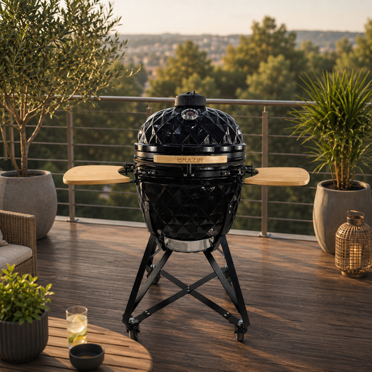 Kamado BRAZIR SHOGUN 23" noir sur roulettes