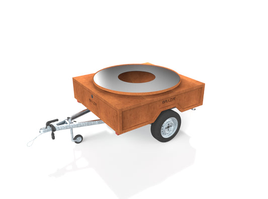 Brazir pro brasero 1500 remorque corten Finition rouille